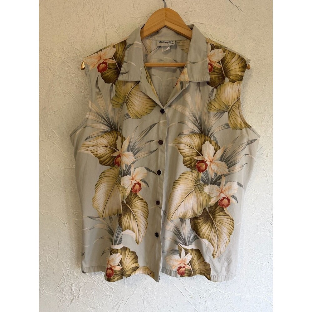 Bishop St. Apparel Sleeveless Tropical Floral Shirt